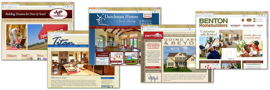 Examples of controlPanel home bulder websites from Critical Mass Web Design