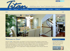 screenshot of Titan Homes website